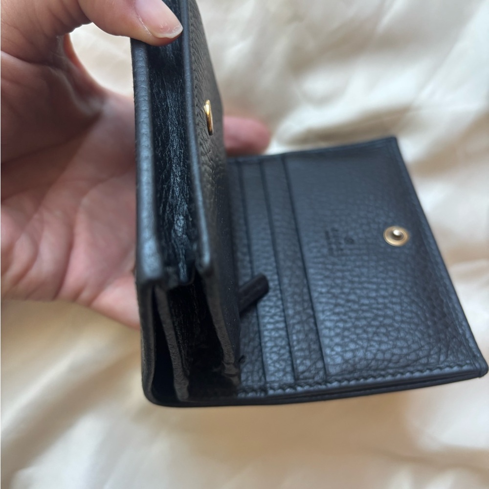 Gucci leather wallet with Gold Butterfly Accent - Picture 8 of 11
